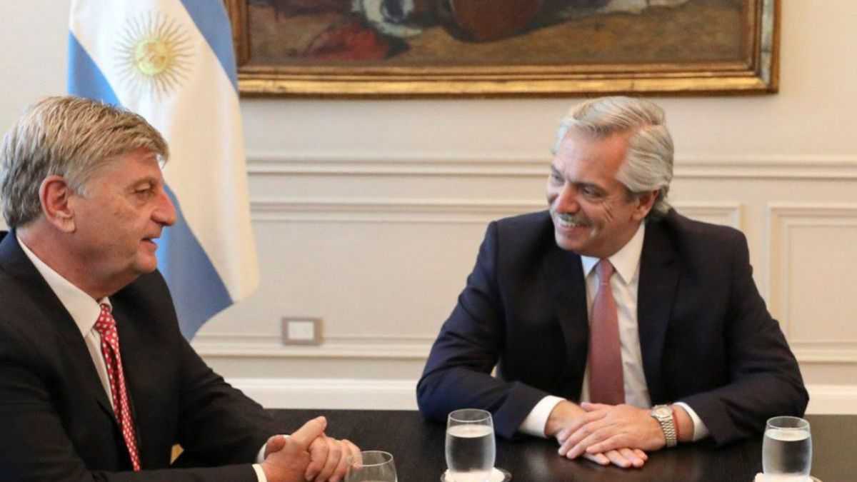 <p>El presidente Alberto Fern�ndez y el gobernador de La Pampa Sergio Ziliotto durante uno de sus encuentros.</p> (Noticias Argentinas)
