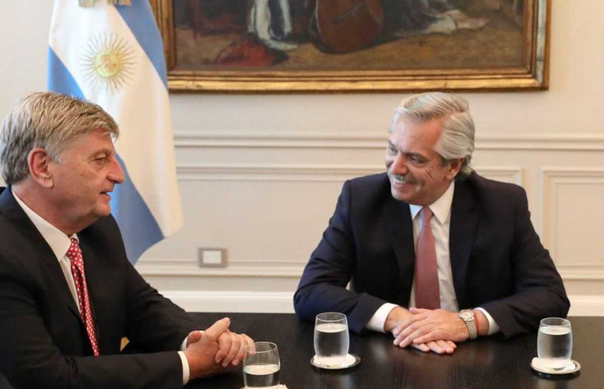 <p>El presidente Alberto Fernández y el gobernador de La Pampa Sergio Ziliotto durante uno de sus encuentros.</p> (Noticias Argentinas)
