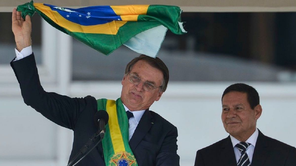 <p>Jair Bolsonaro y Hamilton Mourao</p> (Télam)