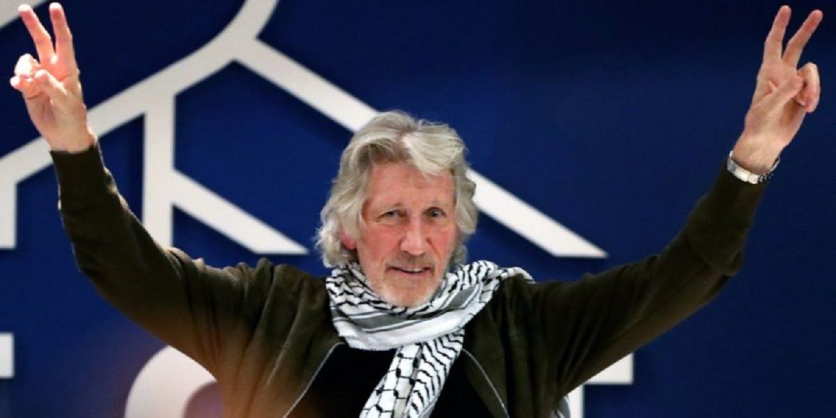 <p>Roger Waters en una sede del PIT-CNT. Montevideo, 2018.</p> (PIT-CNT)