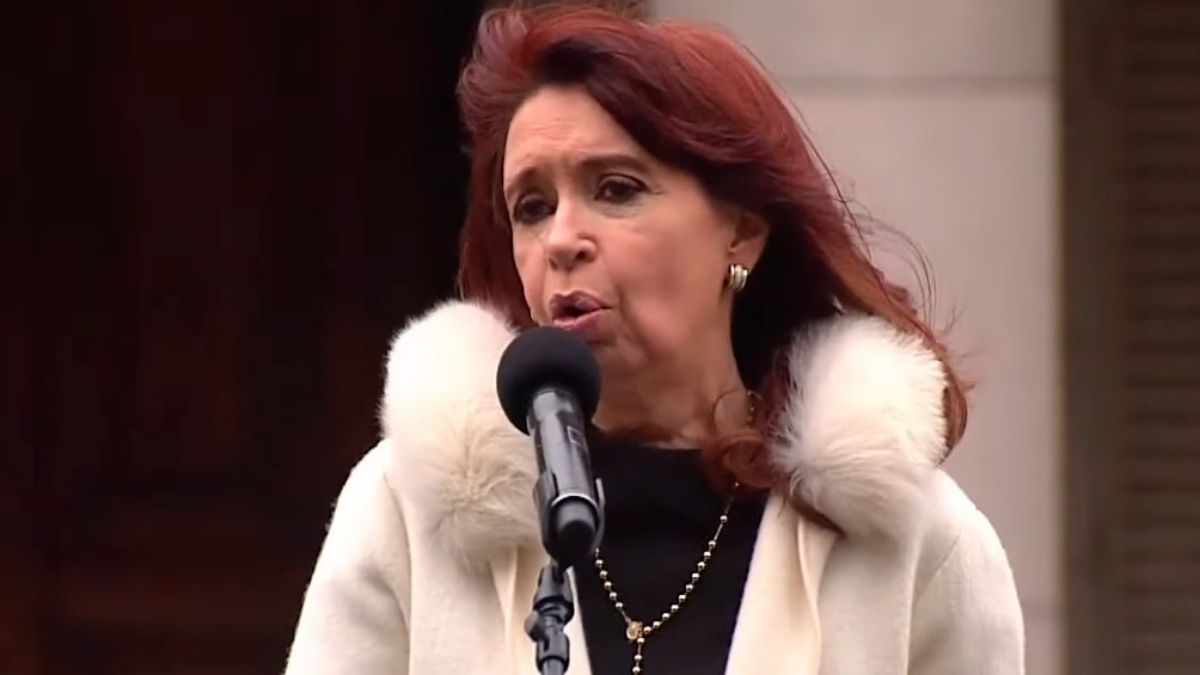 <p>El discurso de Cristina en La Plata </p> (Télam)