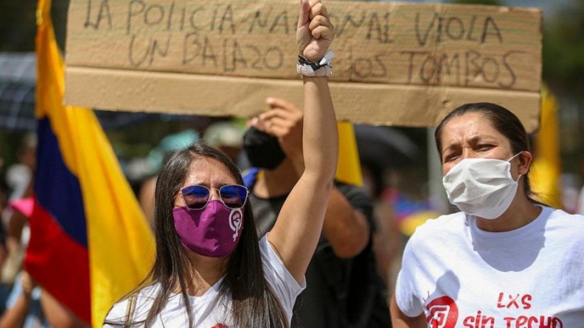  <p>Colombia: multitudinarias protestas contra Iván Duque</p> (Télam)