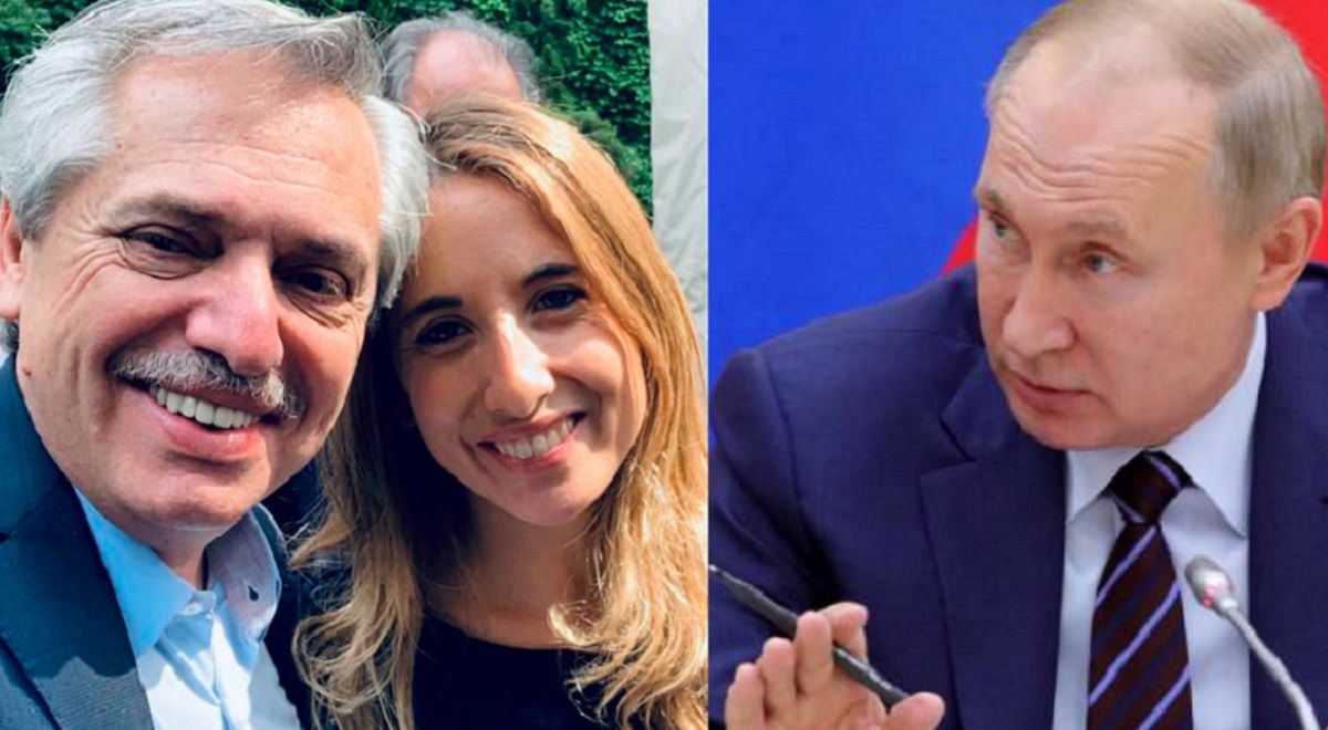 <p>Alberto Fernández / Cecilia Nicolini / Vladimir Putin</p> (infonews.com)