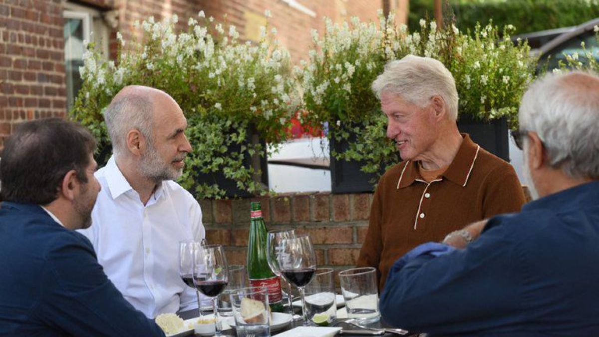 <p>Horacio Rodr�guez Larreta y Bill Clinton</p>