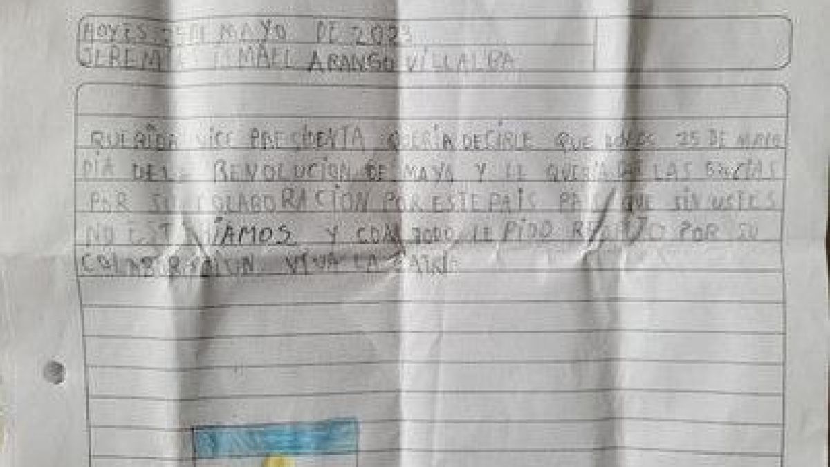 altText(La carta de un niño a Cristina y un único deseo: que le llegue y la lea)}