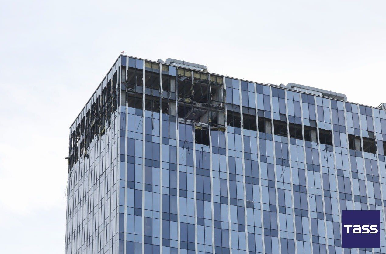 Uno de los edificios dañados de la capital rusa.
Foto: ITAR-TASS.