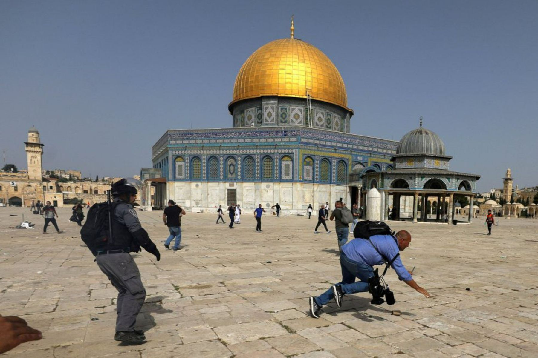 Conflicto del 2021 en la Explanada de las Mezquitas en Jerusalén.
Foto: Ammar Awad (REUTERS).